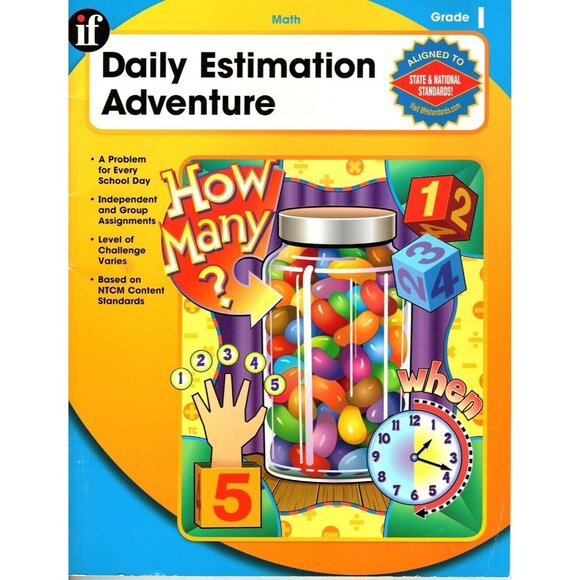 Daily Estimation Values Grade 1 Math Aligned to State Standards Paperback 2004 - Picture 1 of 2